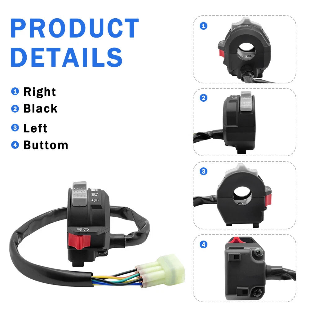 Handlebar Run Kill Switch Headlight for Yamaha Banshee 350 (2002–2006)