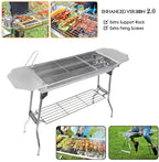 2X Stainless Steel BBQ Grill for Patio Camping