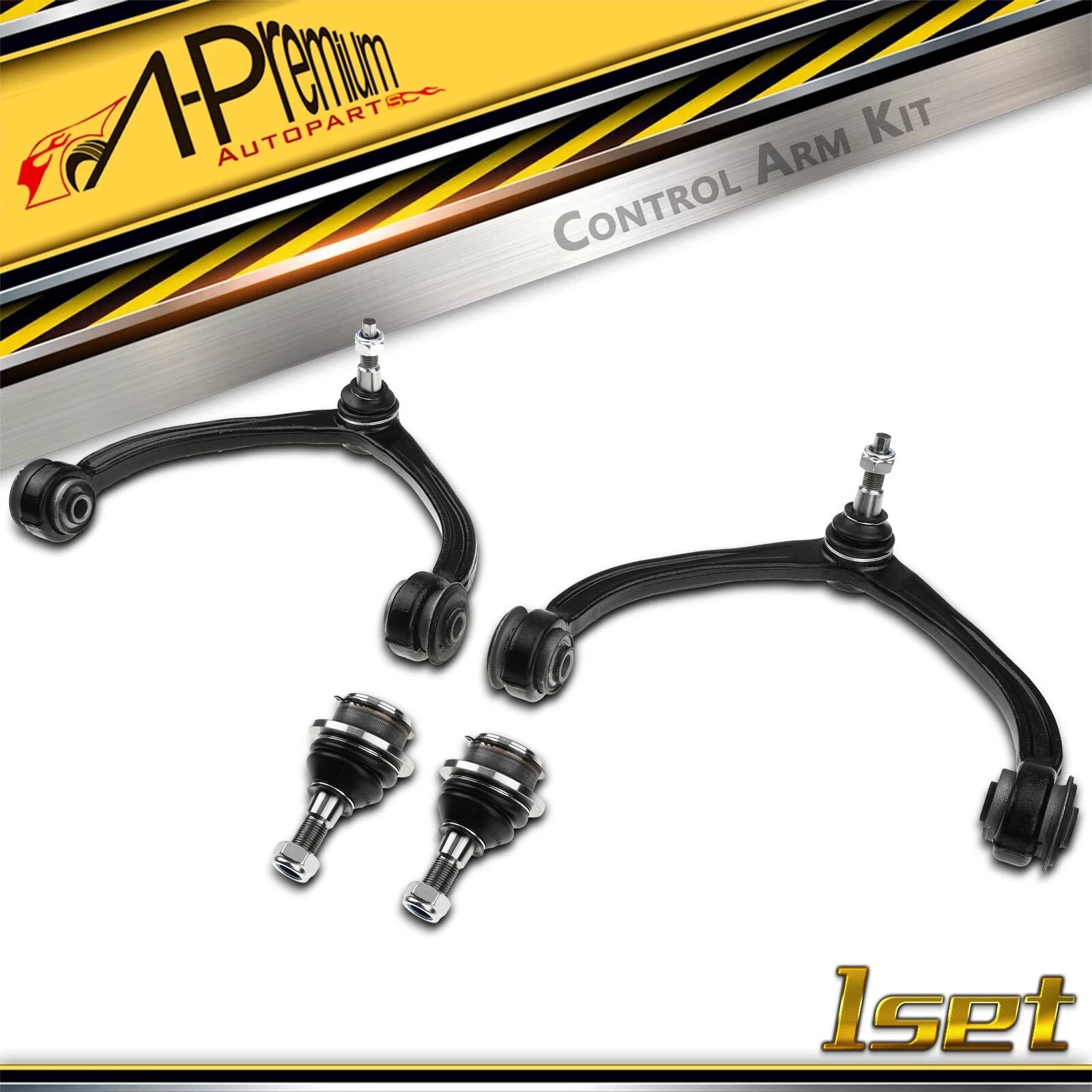 Set of 4 Front Control Arm Ball Joints for Dodge Dakota, Mitsubishi Raider