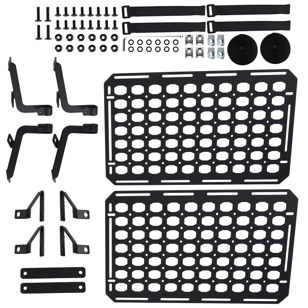 Rear Bed Molle Rack for Ford F250/F350/F450 (2017–2024) Storage Panel Black