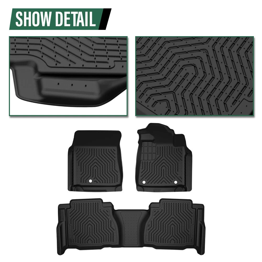TPE Floor Mats for Toyota Tundra Double Cab/CrewMax (2007–2011)