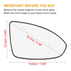 Heated Mirror Glass with Backing Plate Right Side RH for Chevrolet Cruze (2011–2016)