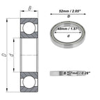6808ZZ Deep Groove Ball Bearing for Scooter Skateboard Wheel (P5, 40x52x7mm)