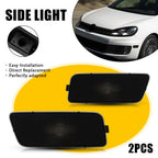 2X Smoked Lens Front Bumper Side Marker Light for Volkswagen MK6 GTI (2010–2014)