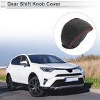 1 Pc Gear Shift Knob Cover for Toyota RAV4 (2019–2024) Pebbled Black Red