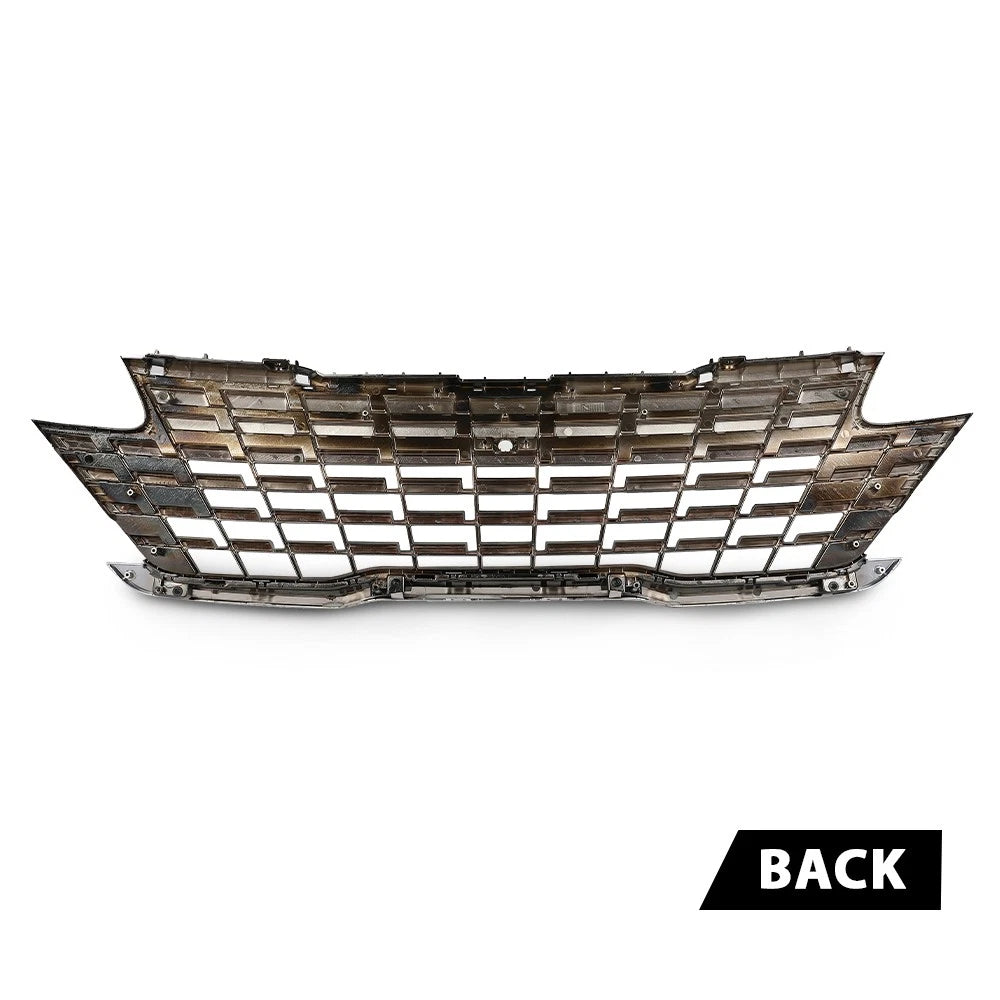 Front Bumper Upper Grille with Camera Hole Chrome for Kia Carnival (2022–2024)