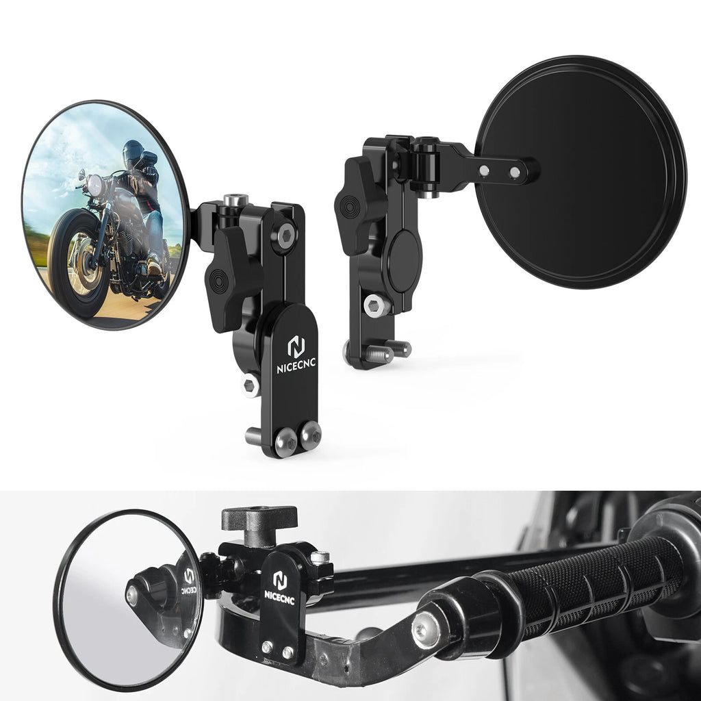 Pair 180° Adjustable Rear-View Mirrors for Honda XR250R XR400R XR650L XR650R