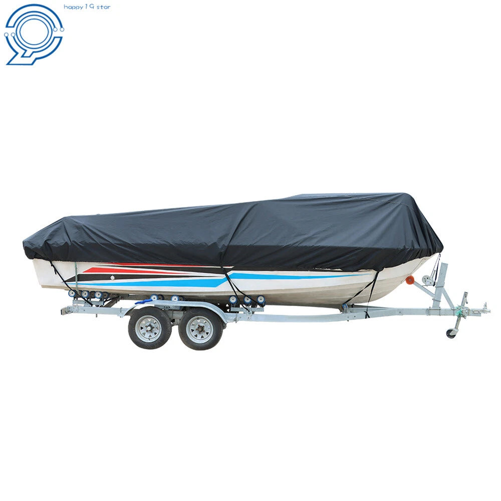 Waterproof Heavy Duty Boat Cover for V-Hull Tri-Hull Runabout (US)