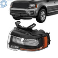 Set of 2 Left Halogen Headlights for Ford Expedition (2015–2017) Black