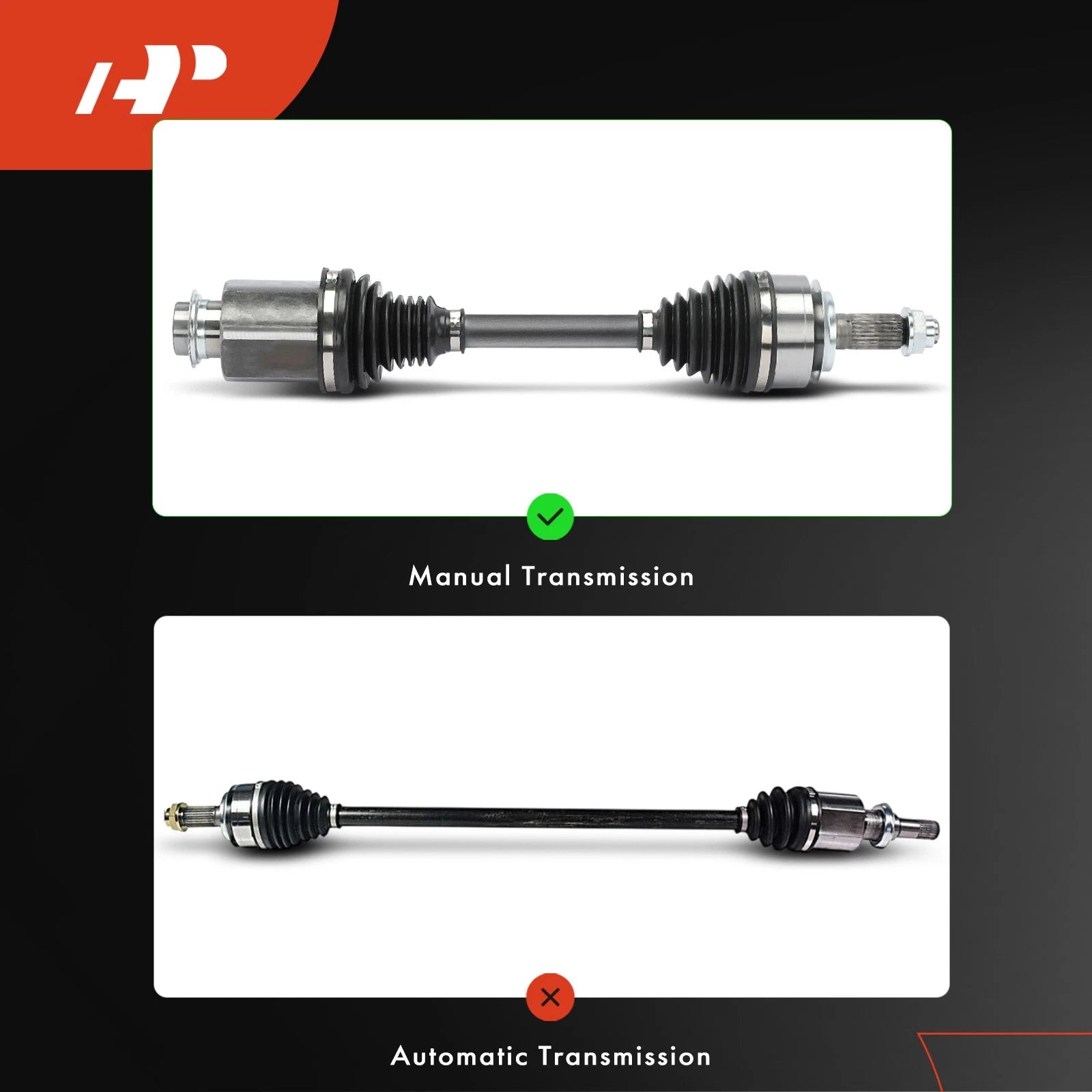 Front Passenger Side CV Axle Assembly for Honda Civic LX (2016-2020)