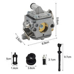 Carburetor Kit for MS170 MS180C Chainsaw (Complete Set)