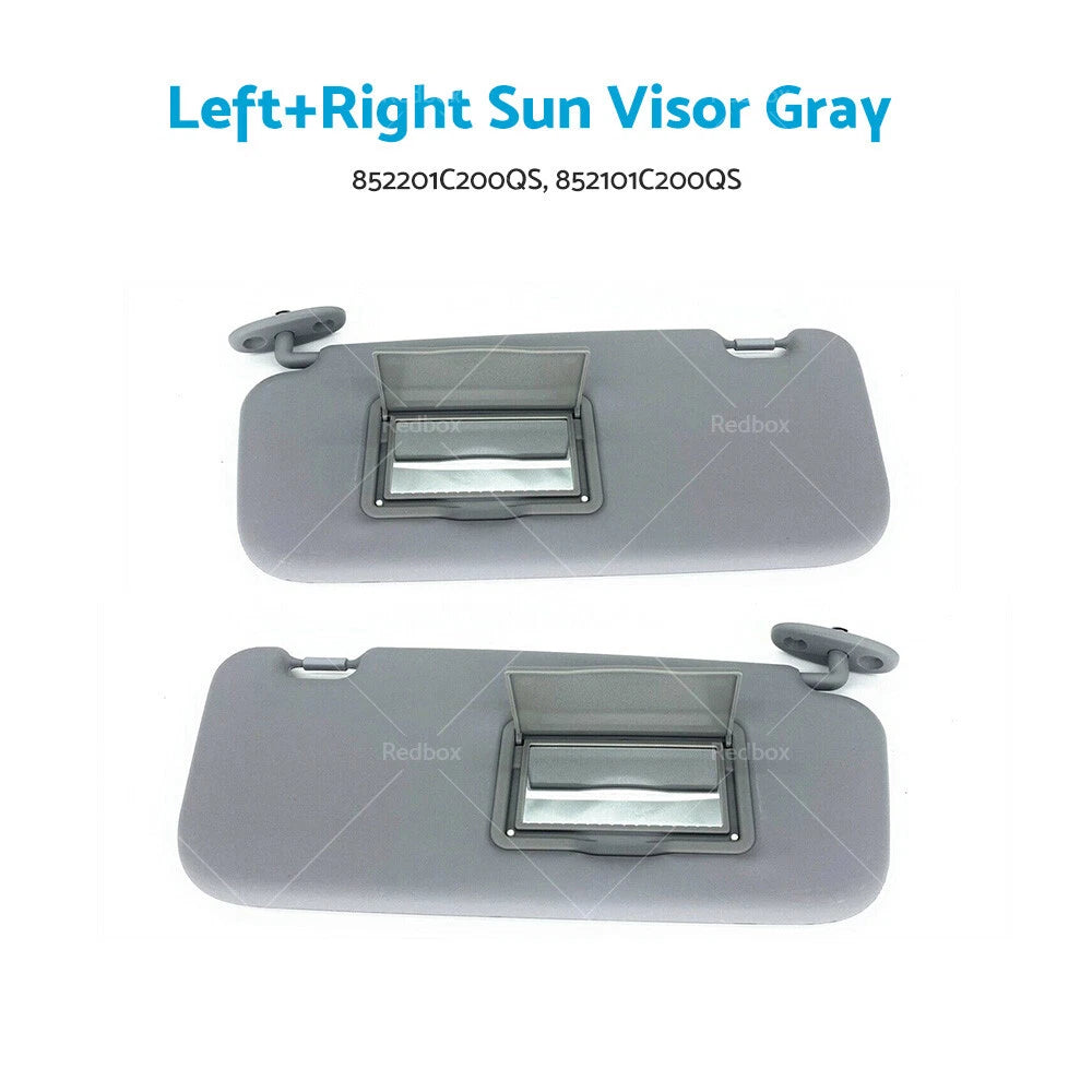 Set of 2 Sun Visors for Hyundai Getz (2002–2012) Grey