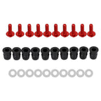 10 Pack Wind Screen Shield Kit for Motorcycle (M5x16mm Screw Bolt Washers)