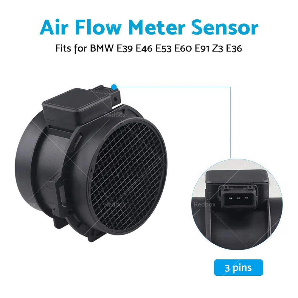 MAF Air Flow Meter Sensor for BMW 3 5 X5 E36 E39 E46 E53 E60 (2007–2013)