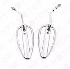 Pair Chrome Teardrop Racing Mirrors for Harley Street Bob Fat Bob (1982–2017)