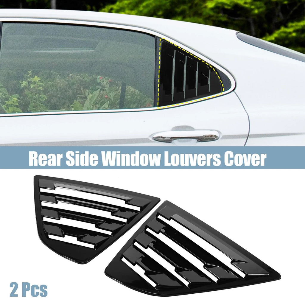 2pcs Glossy Black Rear Side Window Louver Cover for Toyota Camry 
