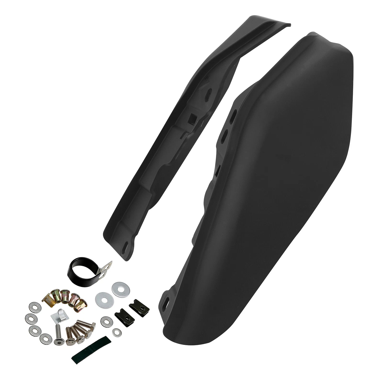 Matte Black Mid-Frame Air Deflectors for Harley Touring (2017–2023)
