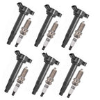 6X Ignition Coil + 6X Spark Plug Set for Lexus 3.5L 4.6L 5.0L 5.7L (UF487)