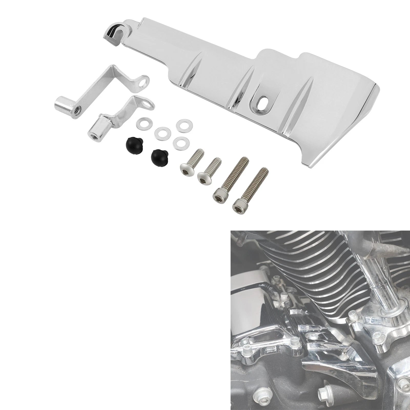 Chrome Rear Cylinder Base Cover for Harley Electra Street Road Glide (2009–2016)
