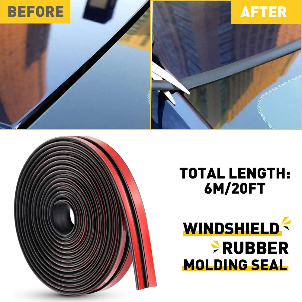 6M Windshield Rubber Molding Seal Trim for Universal Application