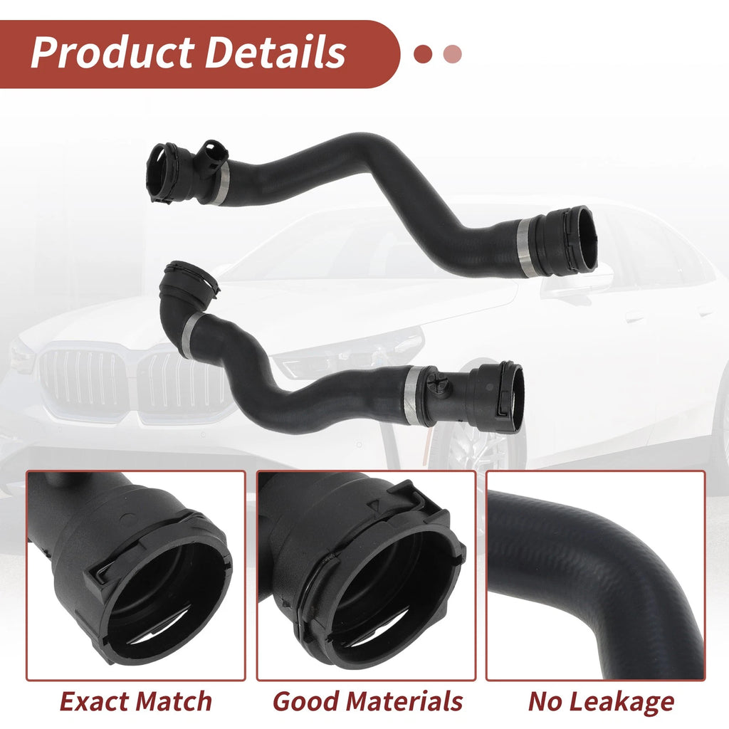 Set of 2 Engine Upper & Lower Radiator Coolant Hoses for BMW 530i 525i (2001–2003)