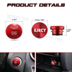 Red Carbon Engine Start + Cigarette Lighter Eject Button Trim for Mercedes (-)