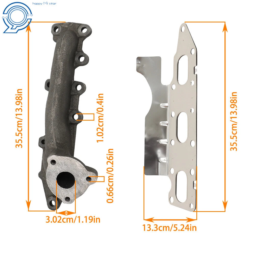 Left Side Exhaust Manifold with Gasket for Ford F-150 (2011–2016)