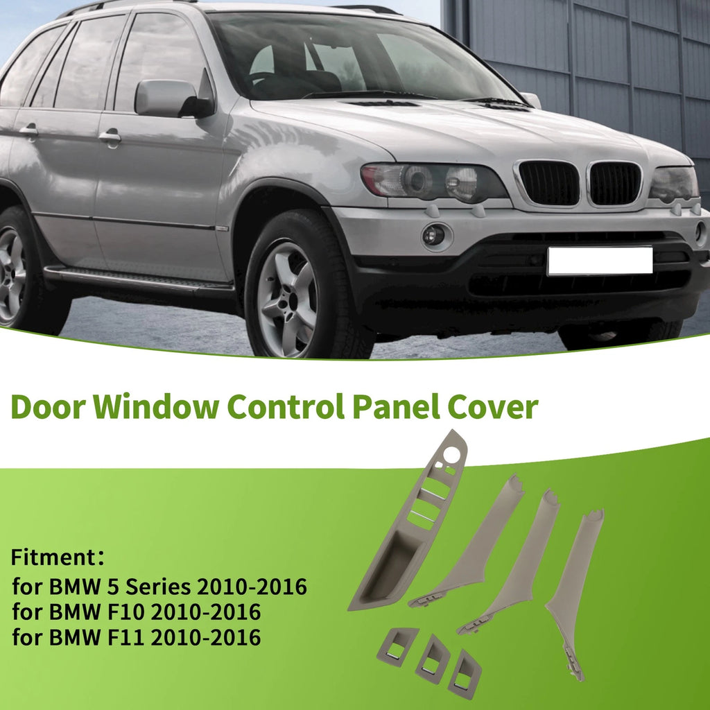 7 Pcs Window Switch Bezel Cover for BMW 5 Series (2010–2016)