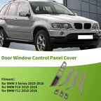 7 Pcs Window Switch Bezel Cover for BMW 5 Series (2010–2016)