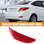 1 Pair Rear Bumper Reflector Light Cover for Hyundai Accent (2010–2017) 92405-1R000 Red