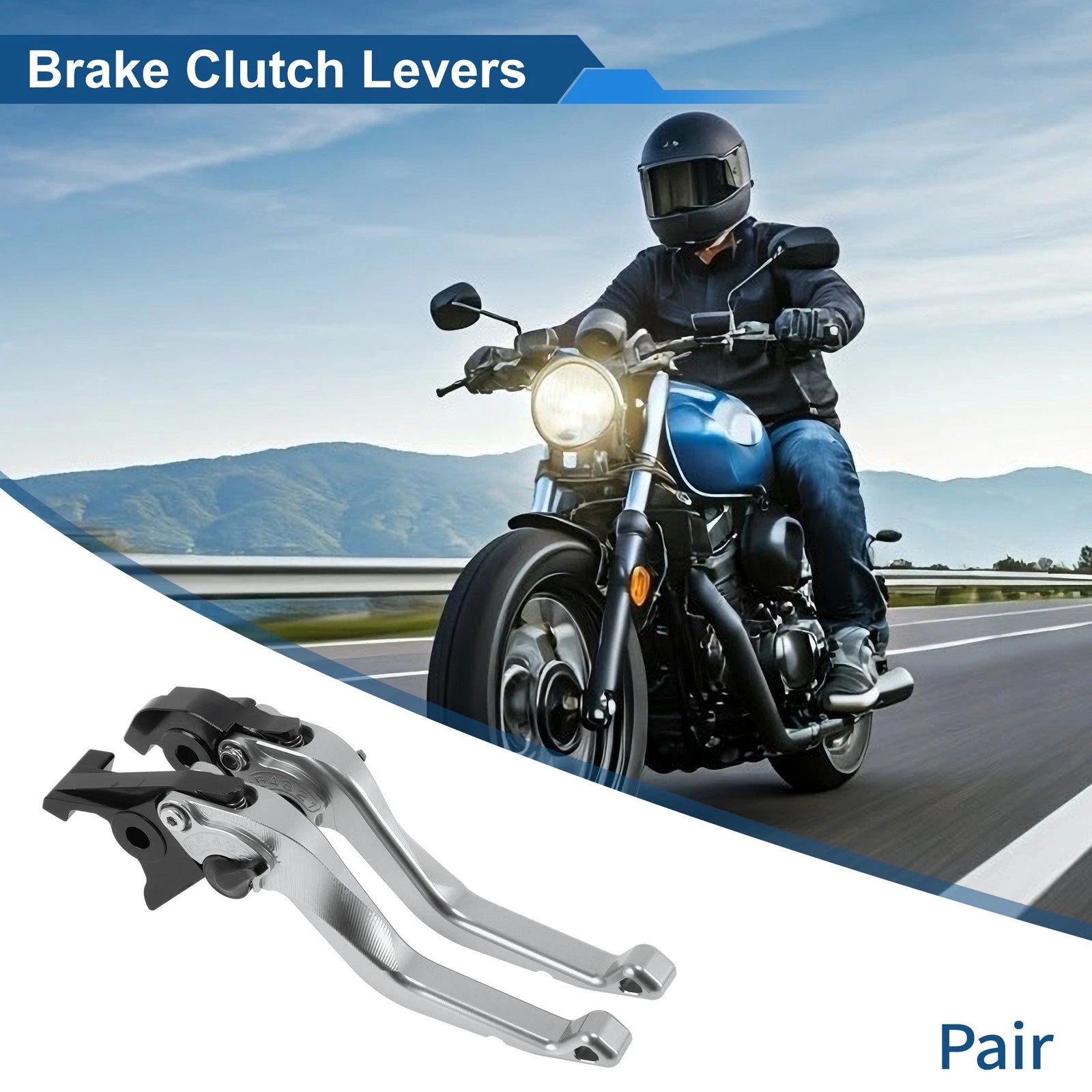 Adjustable Short Brake Clutch Levers for Honda VFR750 (1991–1997) Titanium Tone