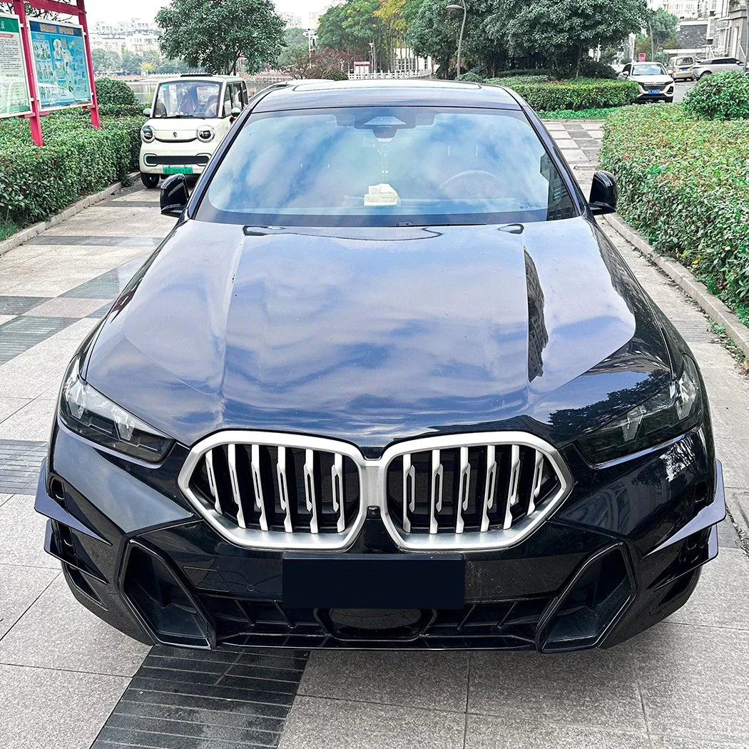 4 x Black Front Bumper Canard Splitter for BMW X6 G06 LCI (2023–2025)