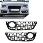 Honeycomb Mesh Fog Light Grille Covers for Audi A5 (2008-2011)