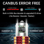 Amber 1156 BA15S LED Turn Signal Bulb for Canbus Anti Hyper Flash (3030)