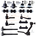 Set of 14 Front Tie Rod Ends for Chevy S10 Blazer GMC Jimmy Sonoma (1992–2005)