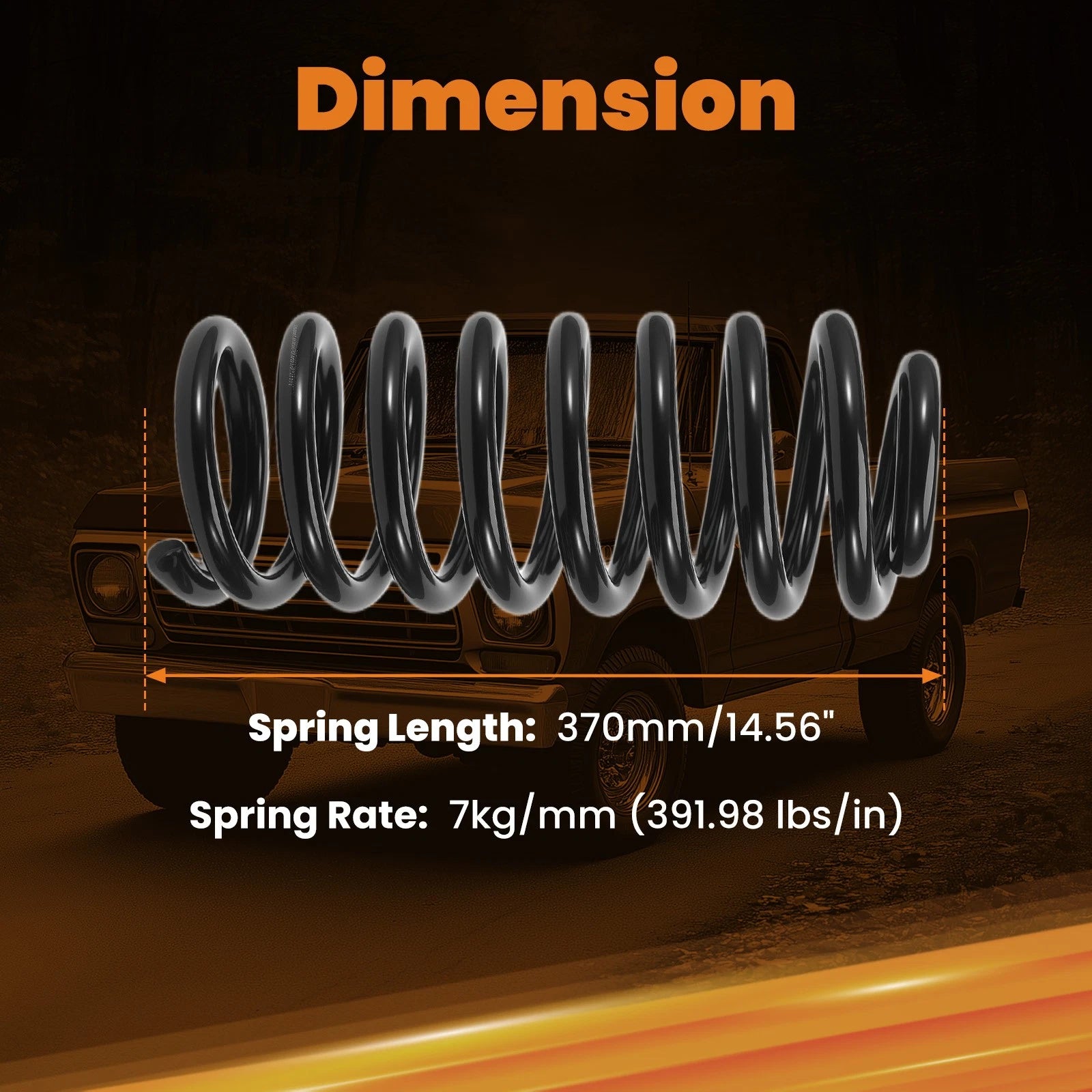 3" Front Lowering Springs Kit for Ford F150 F100 2WD (1965–1979)