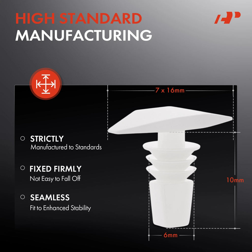 30Pcs 6mm Nylon Weatherstrip Retainer Clips for Honda