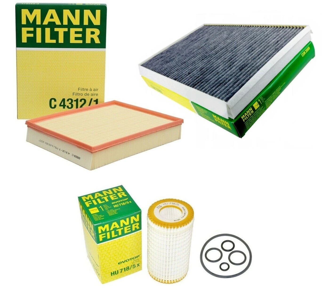 Mann Oil Air Carbon Cabin Filter Kit for Dodge Sprinter 2500 3500 (2007–2008)