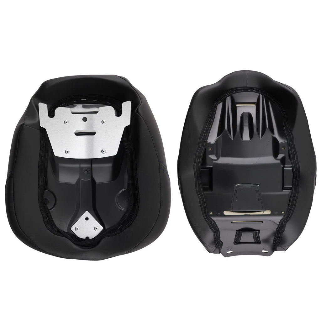 Black Blue Leather Seats for Harley Touring (2009–2024)