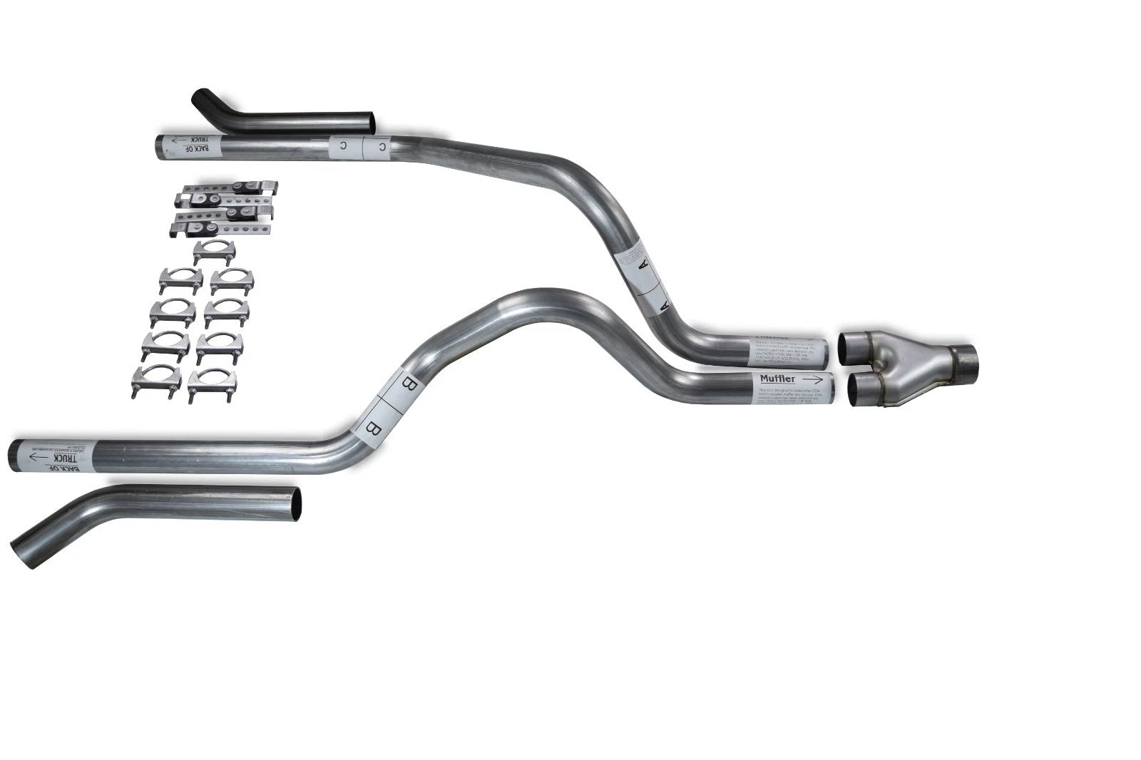 2.5" Dual Exhaust Kit for Dodge Dakota (1997–2005) - Y Pipe, Corner Exit
