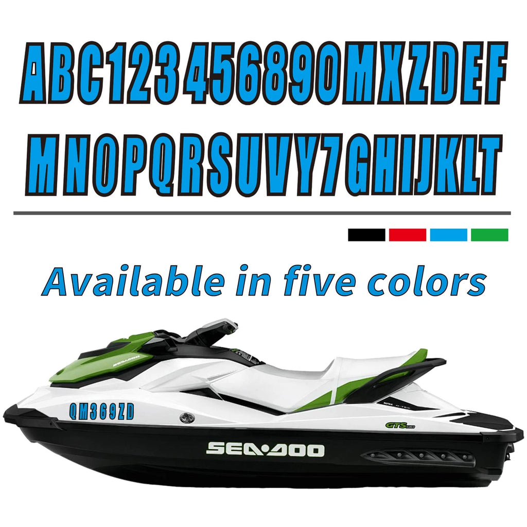 3" Custom Registration Decal Sticker for PWC Water Craft Jet Ski