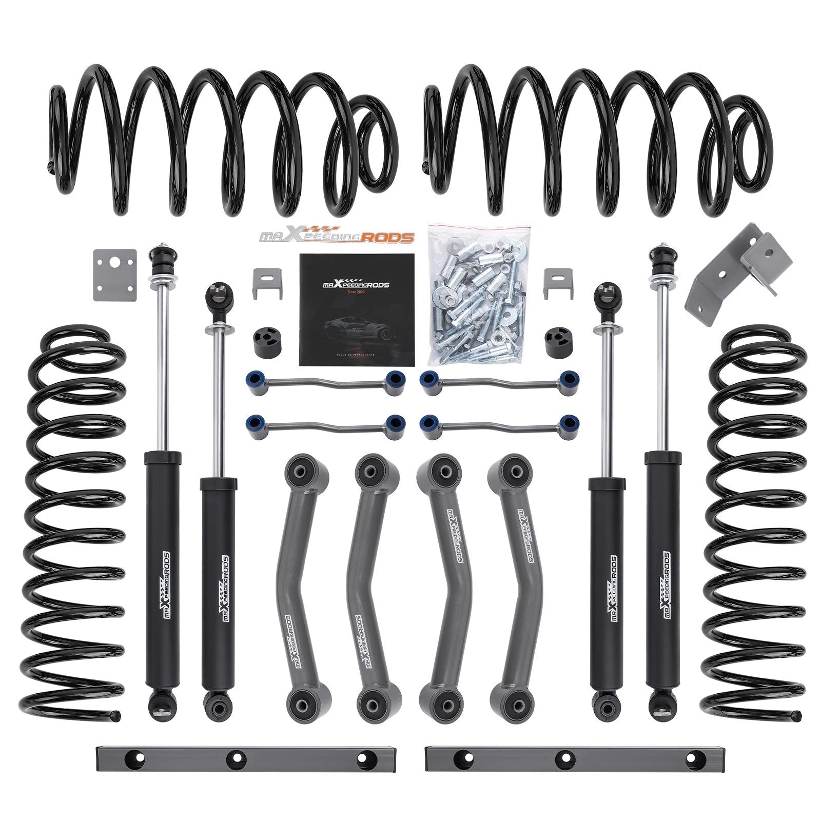 4" Lift Kit with Shocks for Jeep Wrangler TJ Unlimited 4WD (2004–2006)