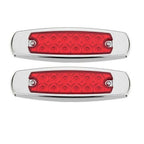 2X Red 12LED Sealed Side Marker Clearance Light for Trailer