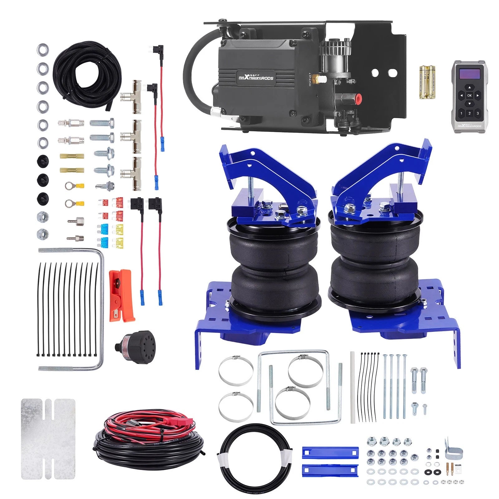 Air Suspension Kit + Wireless Air Compressor for Ford F250 F350 (2005–2023)