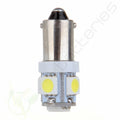 2Pcs BA9S White 5-5050-SMD LED Bulbs for Audi (Fits T4W H6W 1895 3886X)