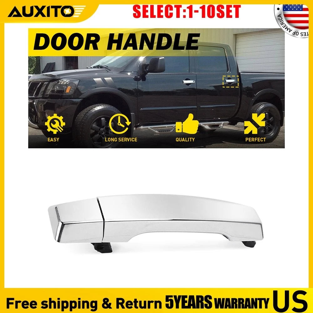 Set of 2 Chrome Exterior Door Handles for Nissan Titan/Armada (2004–2015)