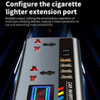 Car Power Converter with Safety Monitoring and Multiple Charging Options