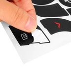 Set of 4 AC Climate Control Button Repair Decals for Chrysler 200 (2014–2017)