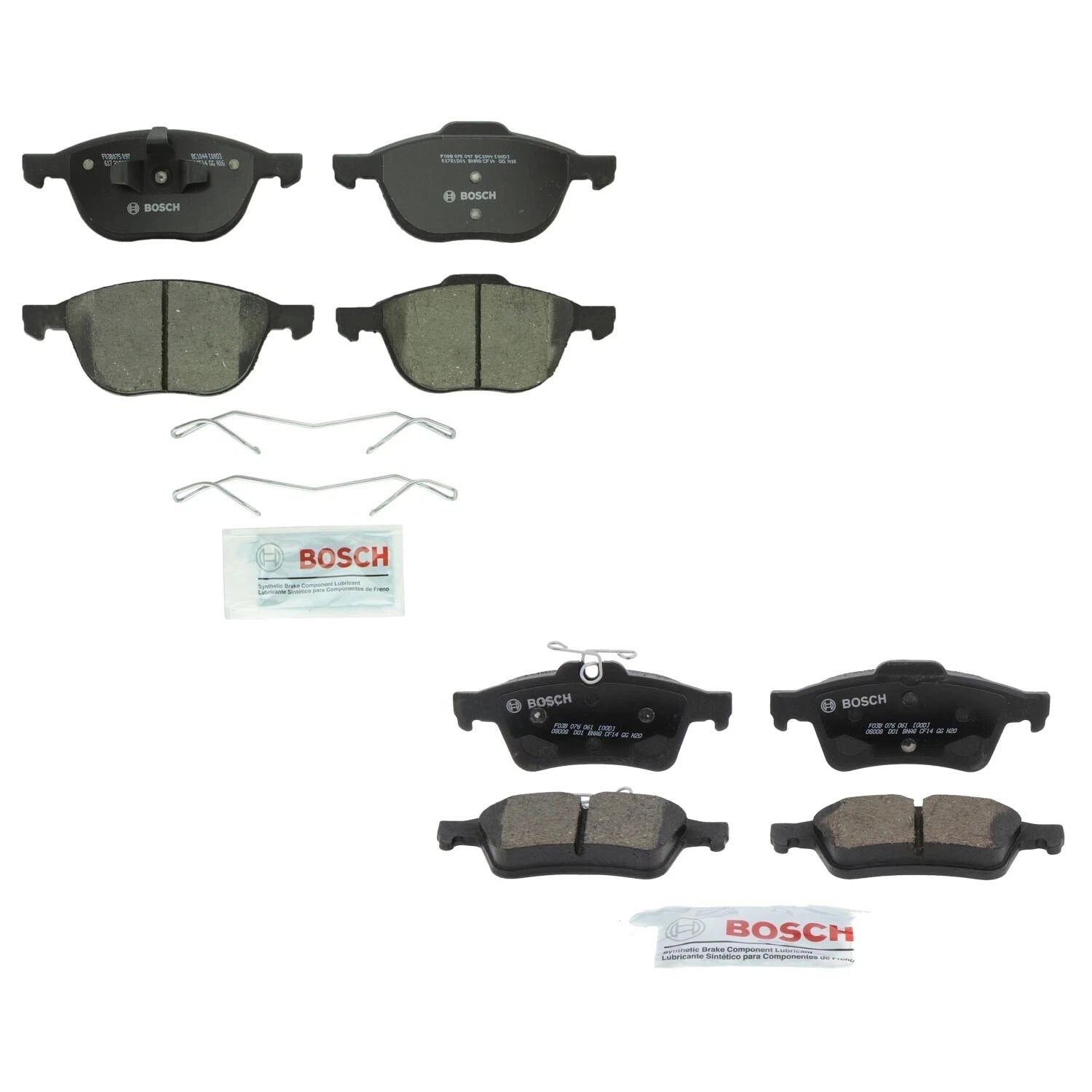 Set of 4 Bosch QuietCast Ceramic Brake Pads for Ford Mazda Volvo