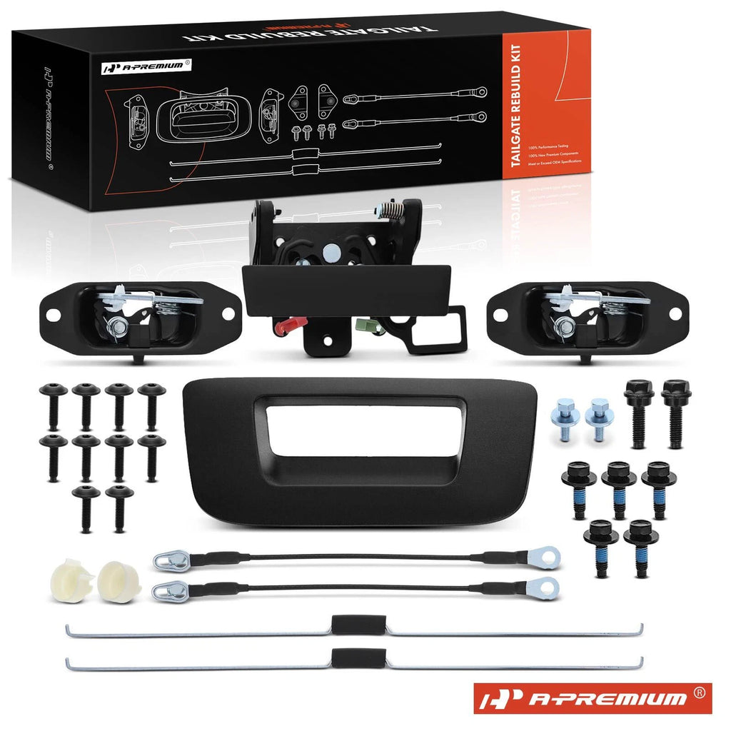Tailgate Hardware Rebuild Kit with Cable & Rod for Chevrolet GMC 